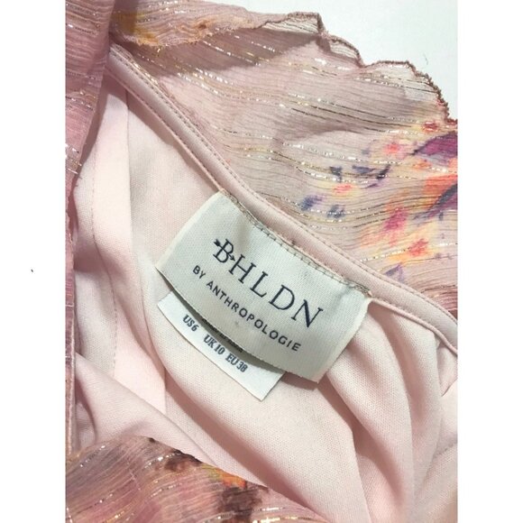 BHLDN Anthropologie Rae Asymmetric Ruffle Maxi Dress Sample - Size 6 - NWOT - Picture 6 of 9